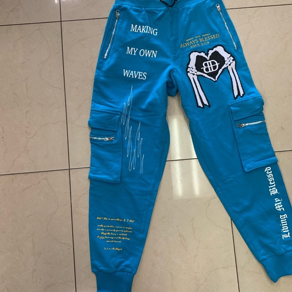 Blessed jogger zipper sweatpants Sz medium - Picture 3 of 4